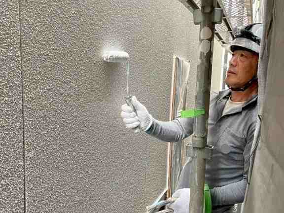 千種区 アイボリー×ブラウン系 ツートンカラー 外壁塗装 施工例 イメージ