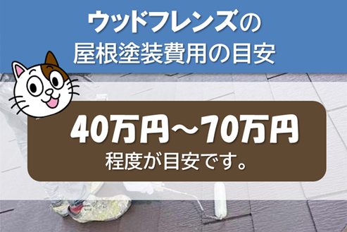 ウッドフレンズの屋根塗装 費用の目安 イメージ