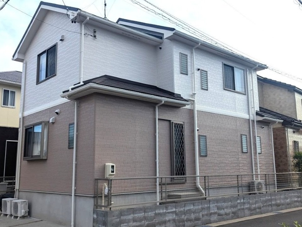 北名古屋市 サンヨーハウジング 洋風モダン住宅 外壁塗装 施工例 完成① イメージ