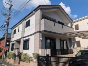 名古屋市中川区 おしゃれなダブルトーン外壁塗装 施工例