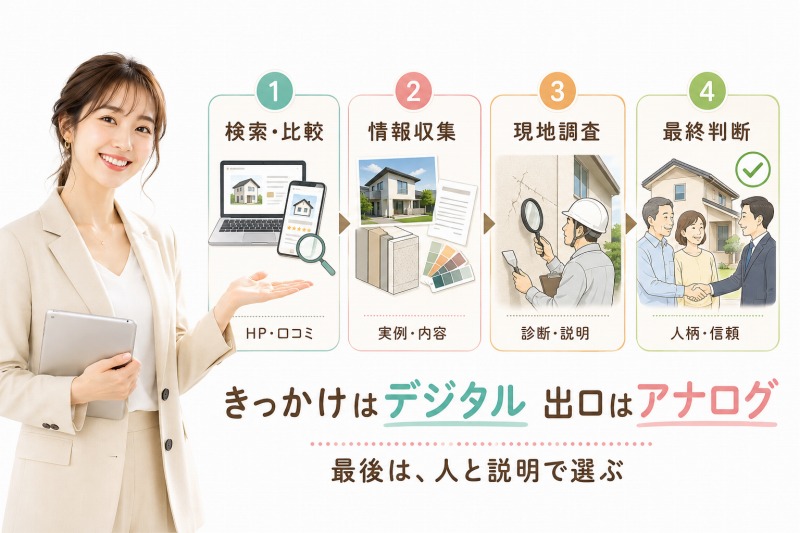 これからの外壁塗装の業者選び 「きっかけはデジタル、出口はアナログ」という考え方