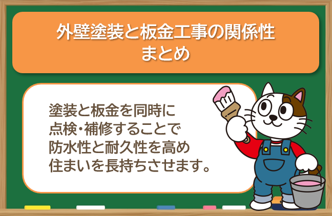 外壁塗装と板金工事の関係性 まとめ イメージ