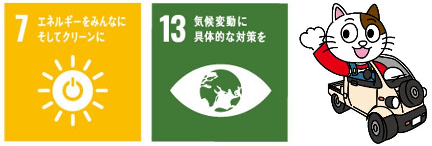 外壁塗装でSDGs　7/13 エネルギー・気候変動｜遮熱・断熱塗装で省エネとCO₂削減を目指します　イメージ