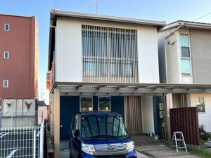 半田市 S様邸｜ウッドフレンズ　ネイビー系　モダン住宅外壁塗装　施工例