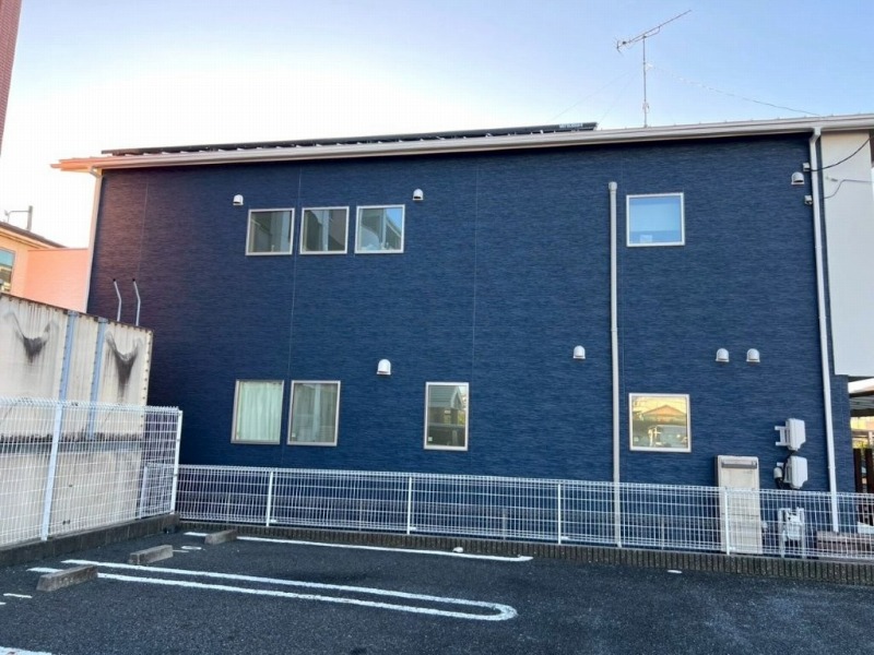 半田市　ウッドフレンズ　ネイビー系　モダン住宅外壁塗装　施工例　施工後　イメージ