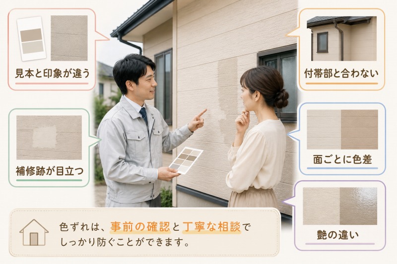 まとめ|外壁塗装の色ずれを防ぐ一番の近道は丁寧に確認することです イメージ