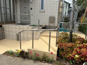 桑名市 玄関アプローチ床面塗装 施工例
