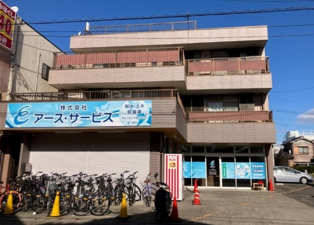 名古屋市北区　グレージュ系　店舗兼住宅　ALC外壁塗装　施工例の写真