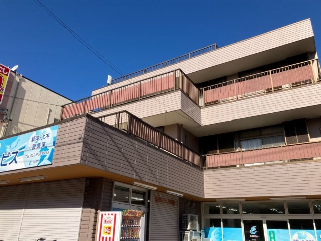 名古屋市北区 グレージュ系 店舗兼住宅 ALC外壁塗装 施工例 外壁塗装 完成 イメージ