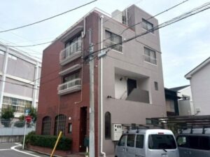 名古屋市西区 3階建ビル スタイリッシュグレー系 外壁塗装 施工例