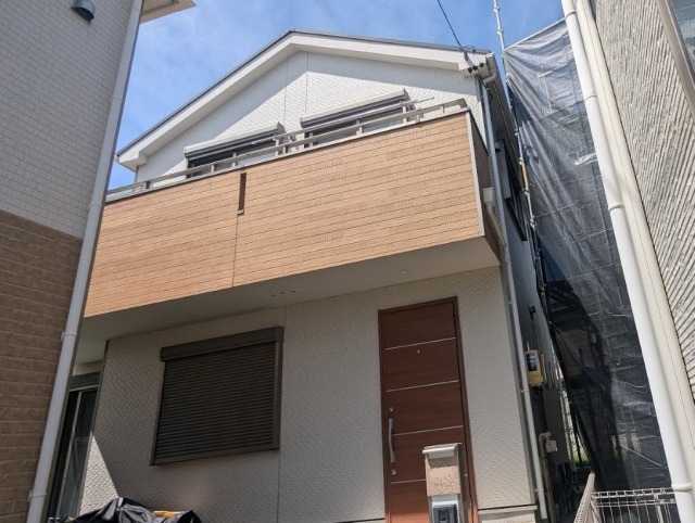 瑞穂区　木目調多彩仕上げ　アイディホーム　外壁塗装　施工例　イメージ