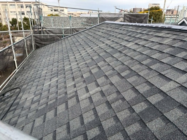 瑞穂区　グレー×黒系　アイディホーム　多彩仕上げ外壁塗装　施工例　イメージ