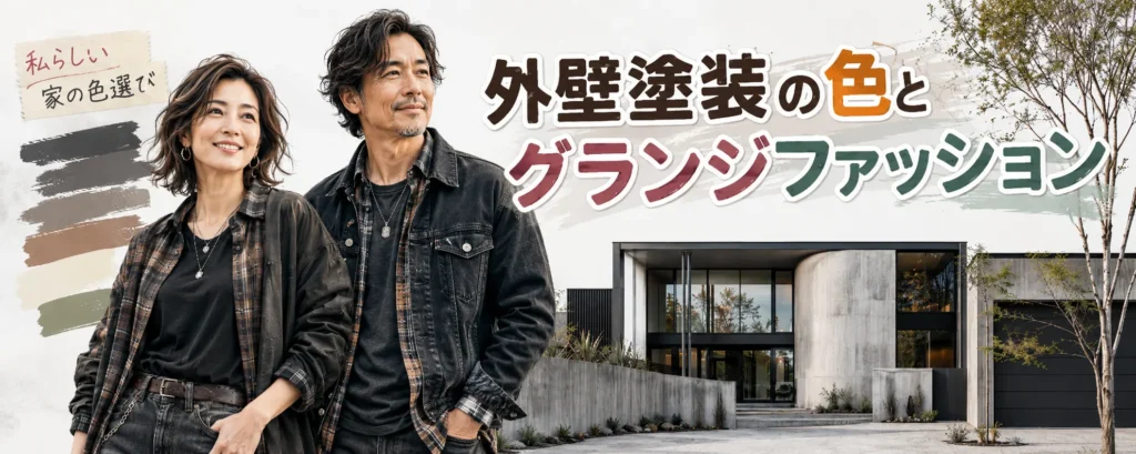 外壁塗装の色とグランジファッション｜崩しの美学　反骨と成熟の配色