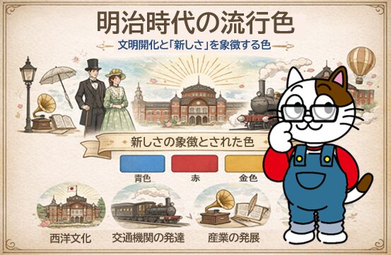 明治時代の流行色|文明開化と「新しさ」を象徴する色イメージ
