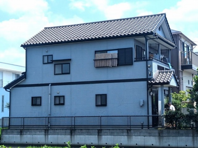 大治町　ベージュ×アイボリー系　外壁ツートンカラー塗装　施工例 　イメージ