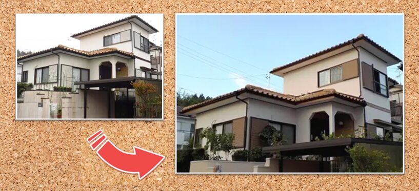 洋風モダン住宅 外壁塗装 施工例 イメージ