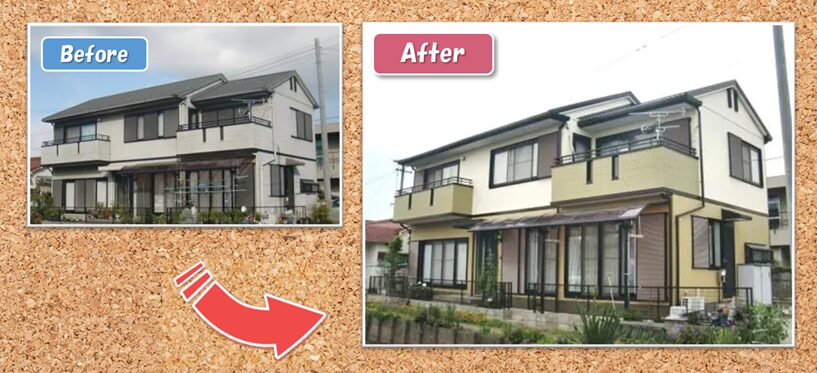 大治町　セキスイハイム　和風モダン外壁塗装　施工例　イメージ