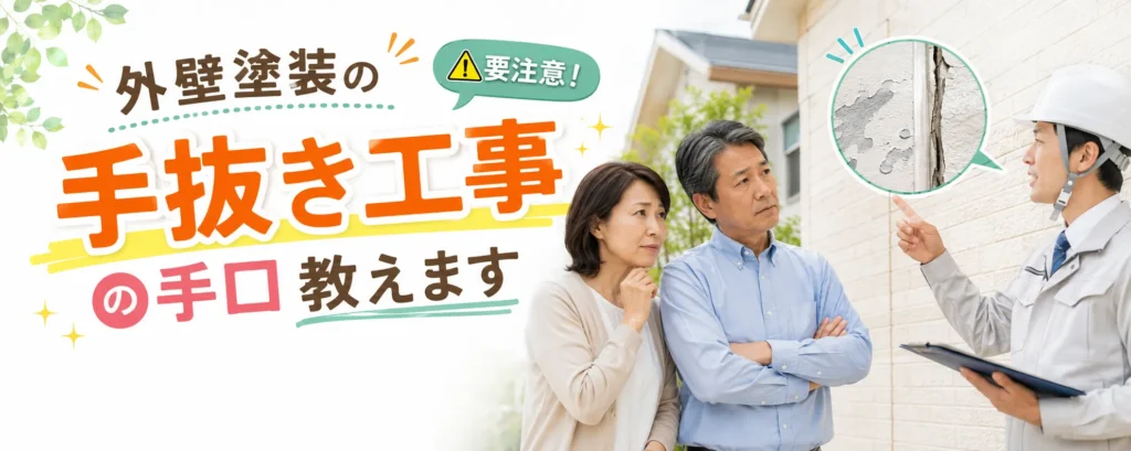 外壁塗装の手抜き工事の手口教えます