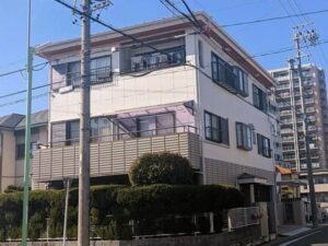 名古屋市瑞穂区 ホワイト×グレー系 モダン住宅 外壁塗装 施工例