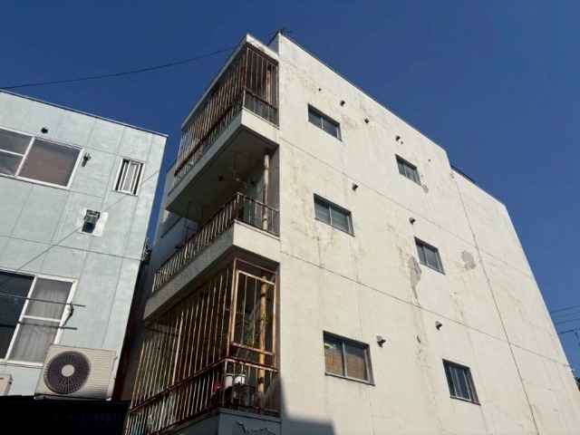 岐阜市　ブルーグレー系　賃貸アパート外壁塗装　施工例　イメージ