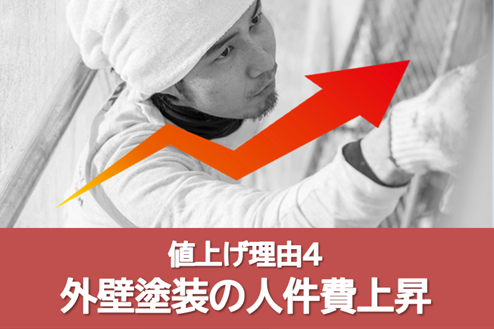 2026年 値上げ理由4. 外壁塗装の人件費上昇　イメージ