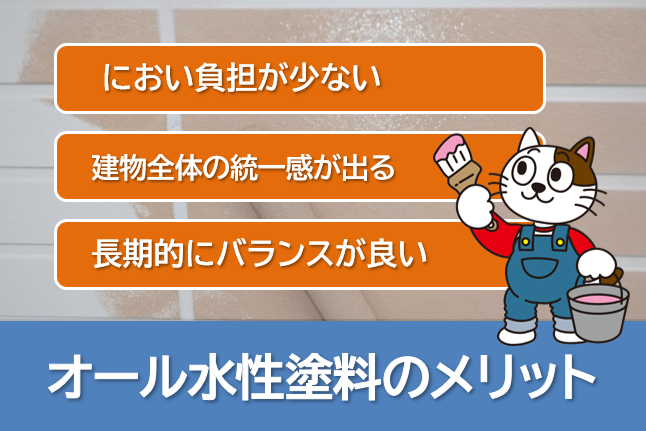 外壁塗装　オール水性塗料のメリット　イメージ