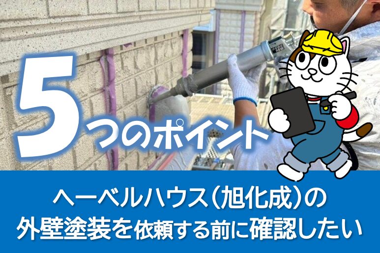 ヘーベルハウス(旭化成)の外壁塗装を依頼する前に確認したい5つのポイント イメージ