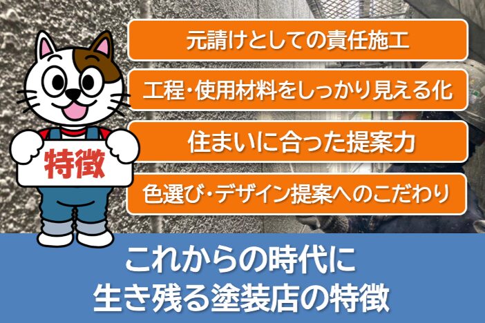 これからの時代に生き残る塗装店の特徴 イメージ