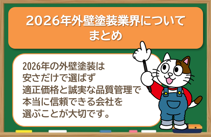 2026年外壁塗装業界について まとめ|これから外壁塗装を考えるうえで大切なこと イメージ