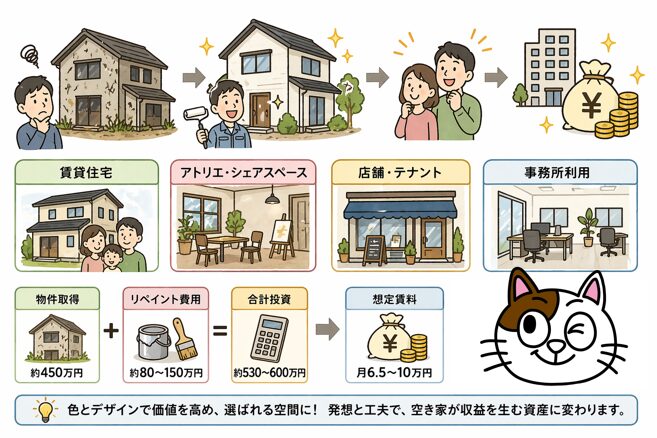 ペイントリノベーション 収益化の具体的なパターンと収益イメージ イメージ