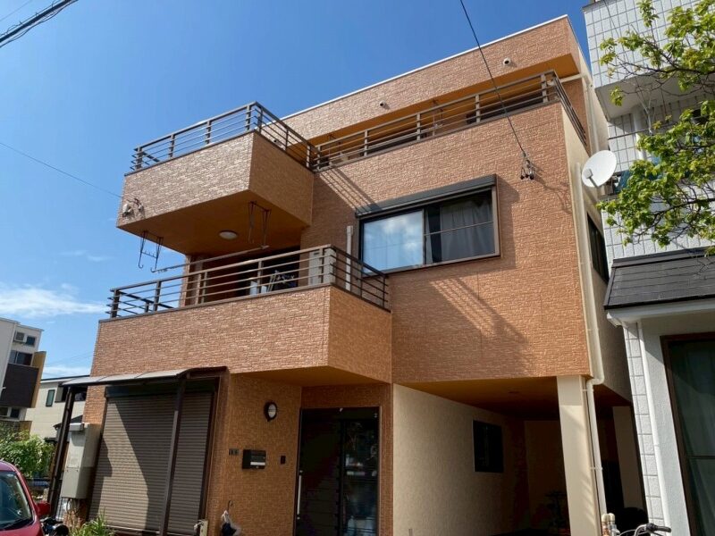 名古屋市南区　ダブルトーン仕上げ　外壁塗装　施工例　完成　イメージ