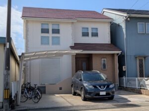 名古屋市西区　妥協しない色づくり！多彩仕上げ外壁とシャッフル屋根塗装　施工例