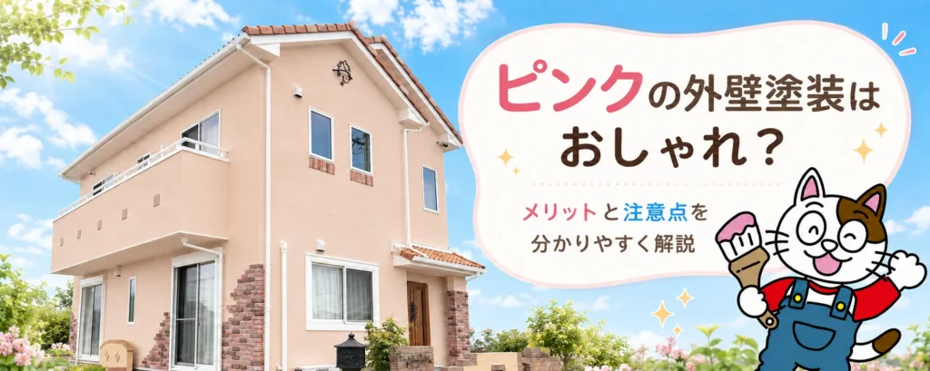 ピンクの外壁塗装はおしゃれでかわいい？｜メリットと注意点を分かりやすく解説