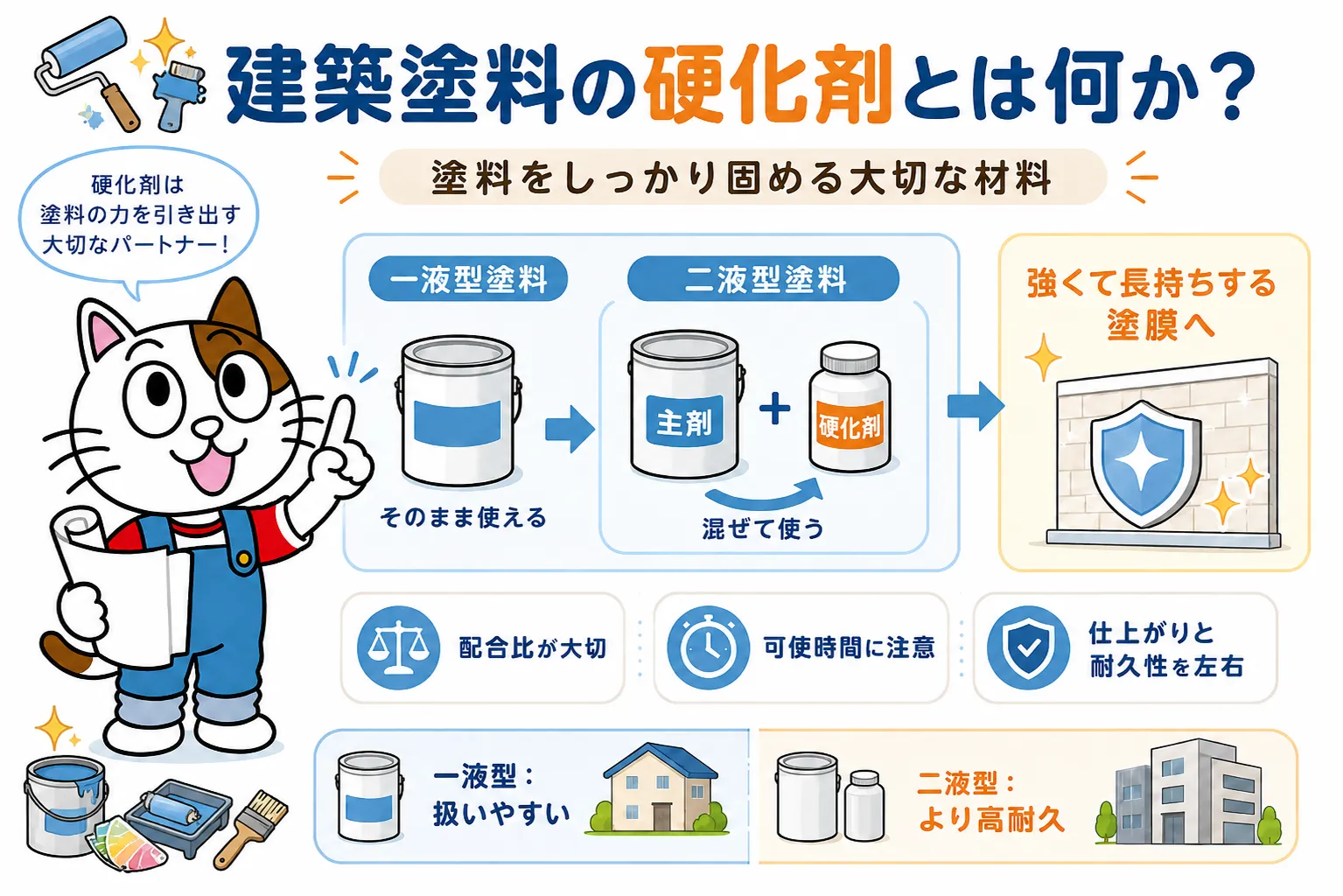 建築塗料の硬化剤とは何か? イメージ