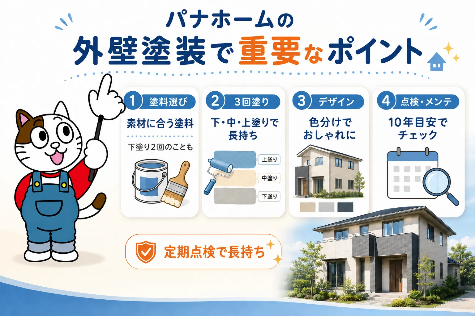パナホームの外壁塗装で重要なポイント　イメージ