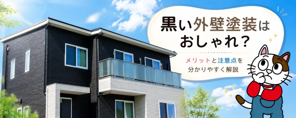 黒い外壁塗装は本当におしゃれ? 【黒のメリットと注意点】