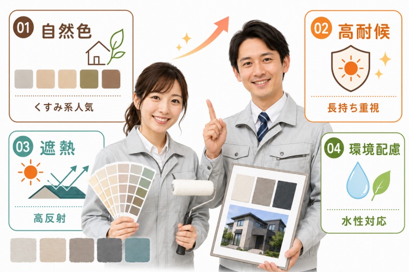 建築塗料用顔料の最近のトレンド イメージ