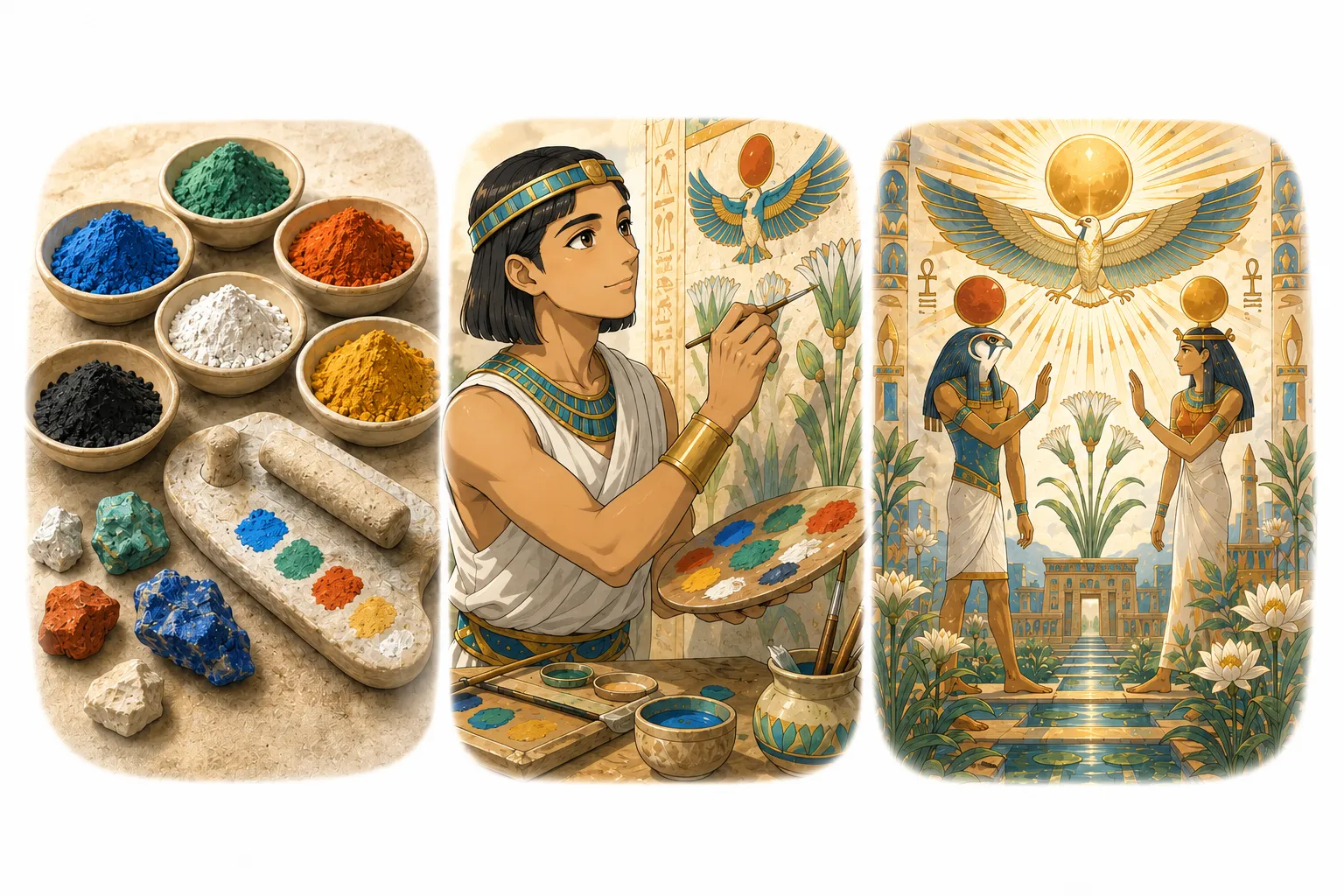 古代エジプトでは、色は来世と神々を表す言葉でした イメージ
