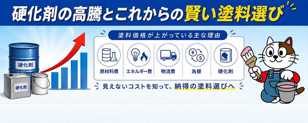 外壁塗装の塗料はなぜ高くなった? 硬化剤の高騰とこれからの賢い塗料選び
