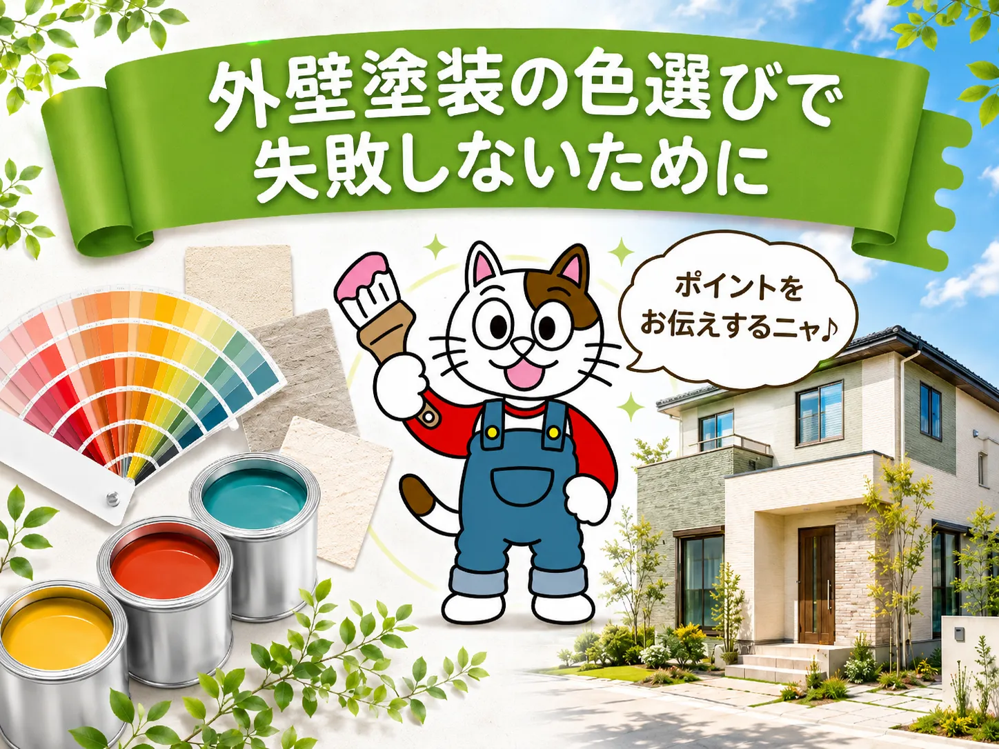 外壁塗装の色選びには「秩序」と「無秩序」のバランスが大切です　イメージ