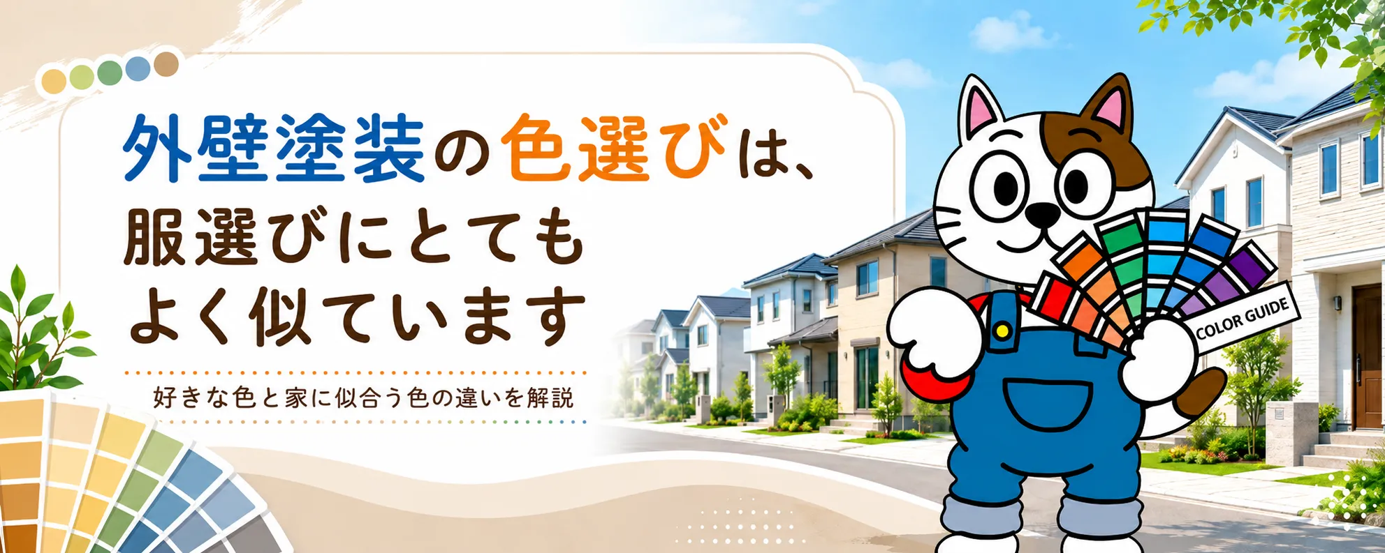 外壁塗装の色選びは服選びに似ています　イメージ