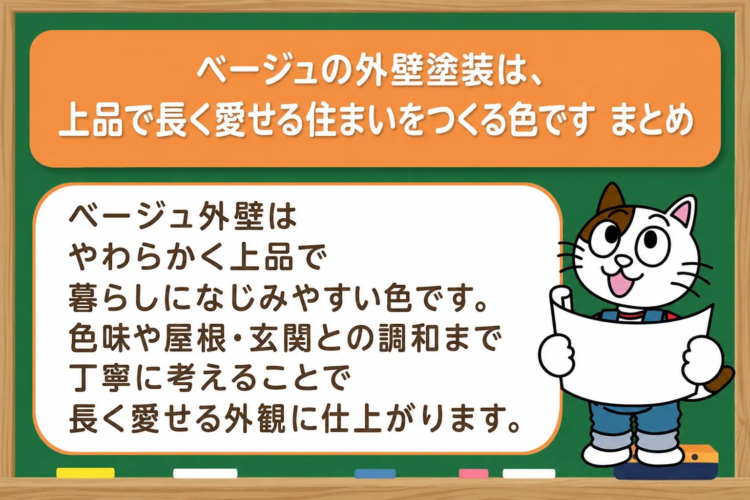 まとめ｜ベージュの外壁塗装は、上品で長く愛せる住まいをつくる色です　イメージ