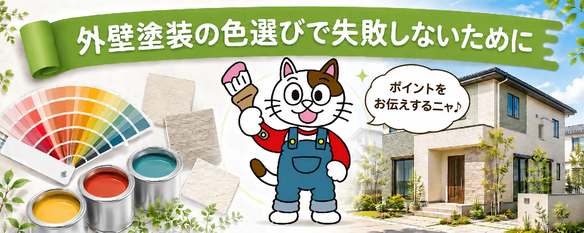 外壁塗装の色選びには「秩序」と「無秩序」のバランスが大切です　イメージ
