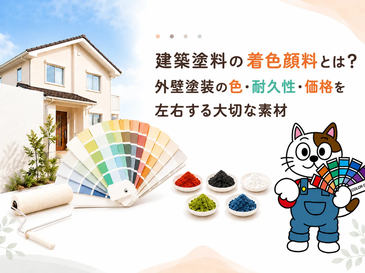 外壁塗装の色をつくる建築塗料「着色顔料」の世界　イメージ