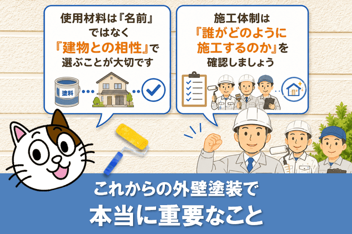 これからの外壁塗装で本当に重要なこととは? イメージ