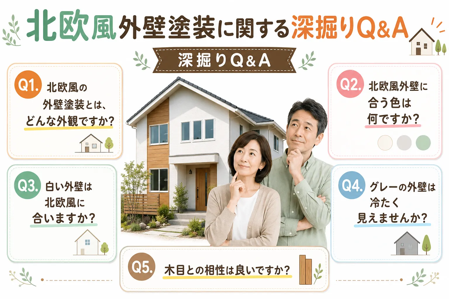 北欧風外壁塗装に関する深掘りQ＆A　イメージ