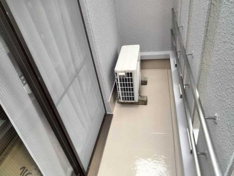 名古屋市北区　和の色を基調に上品に仕上げた和菓子店　外壁塗装　施工例　ベランダ防水塗装　完成　イメージ