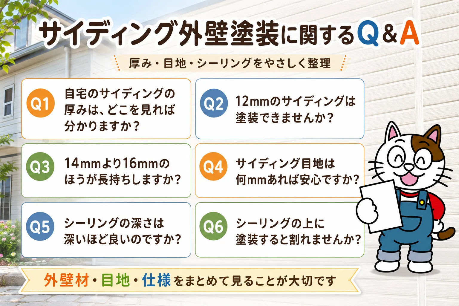 サイディング外壁塗装に関するQ&A イメージ