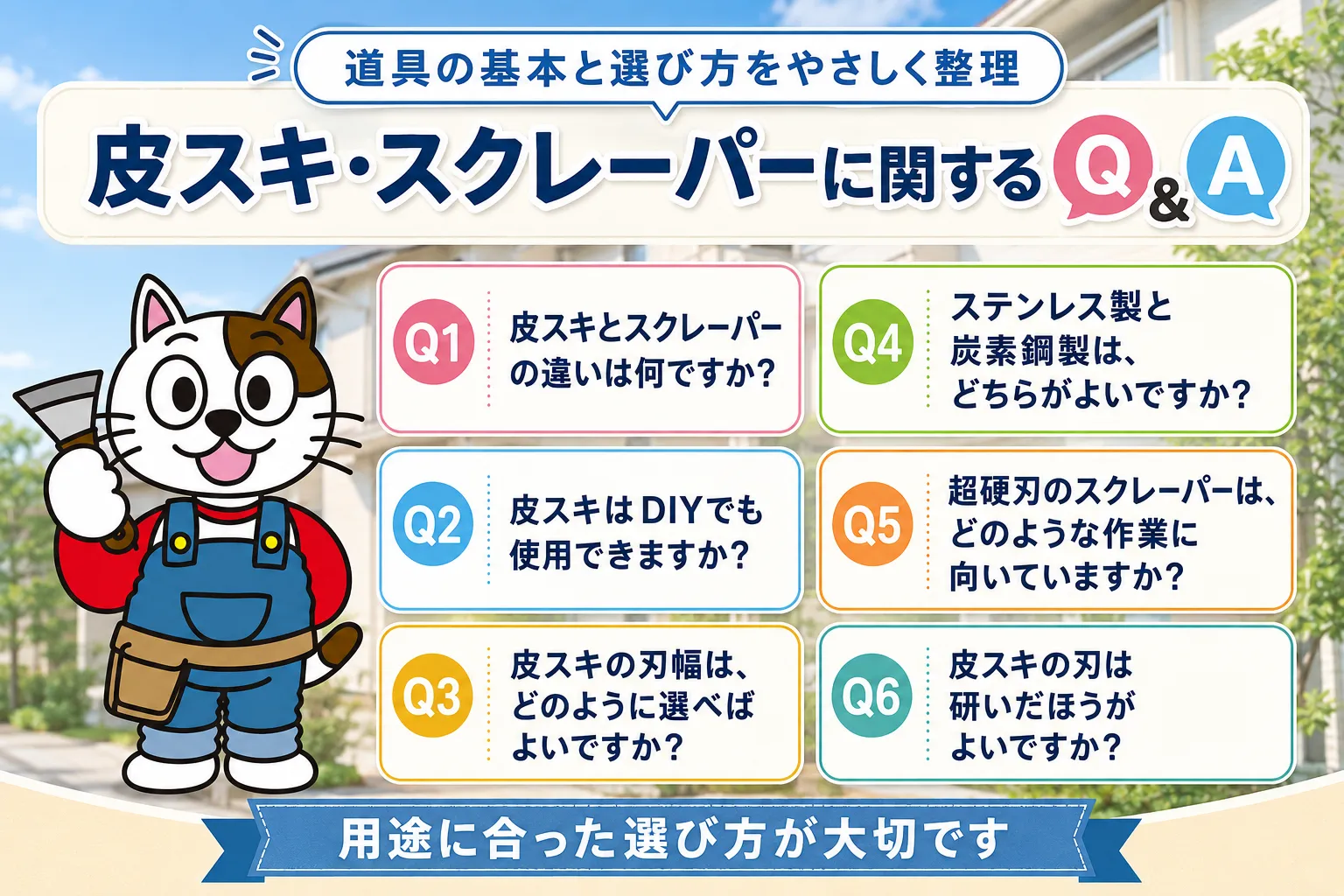 皮スキ・スクレーパーに関するQ&A イメージ