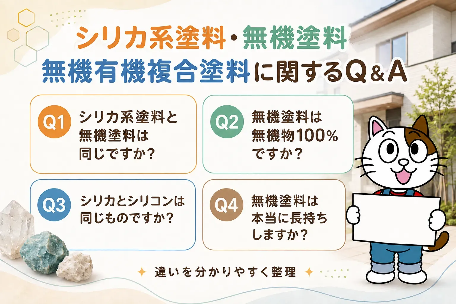 シリカ系塗料・無機塗料・無機有機複合塗料に関するQ&A イメージ
